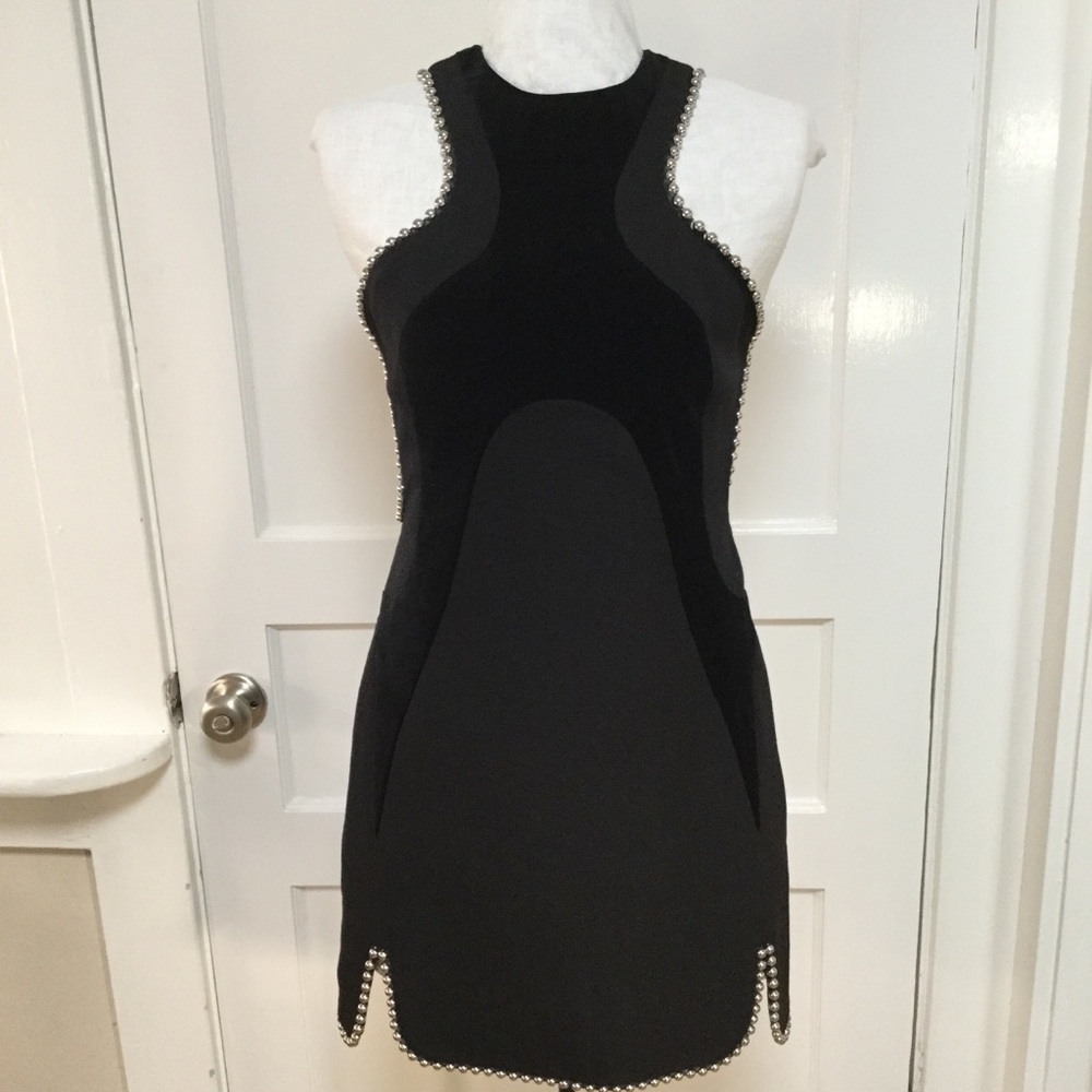 Alexander Wang Black Wool Velvet Dress Sz 2